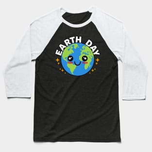 Cute Kawaii Mother Earth Day Environmental Climate Change Meme Cartoon Baseball T-Shirt